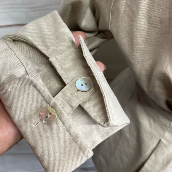 L'Academie The Lorene Blouse Oatmeal Cream Long Sleeve Tunic Blouse Size XS NWT - Picture 6 of 6